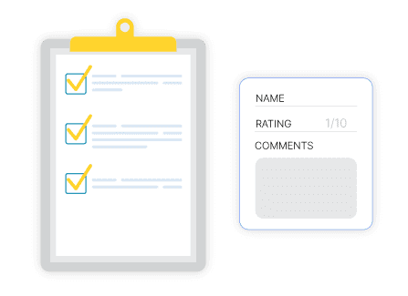 Collect reviews offline via forms Offline reviews