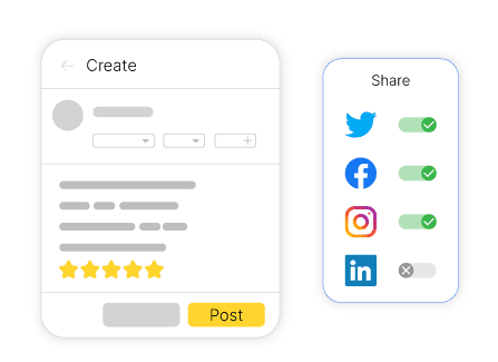 Collect reviews via social platforms