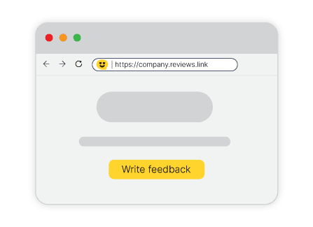 Collect reviews via a web link Weblink