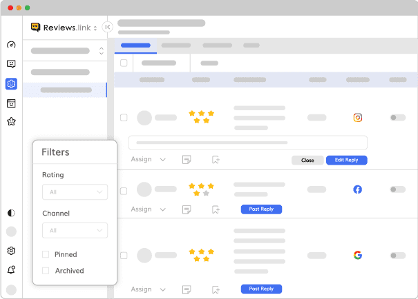 Content Management Manage your reviews